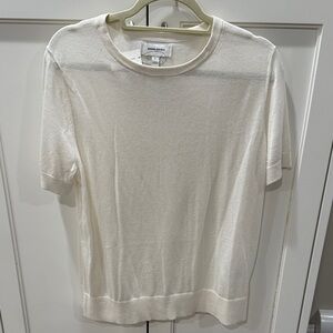 Banana Republic Factory Cream Short Sleeve Tee